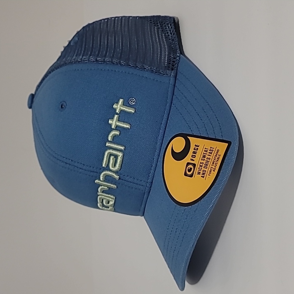 Carhartt Trucker Snapback Hat Baby Blue Force Moisture Wicking
